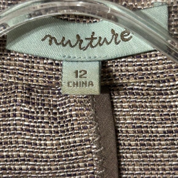 Nurture 100%‎ Linen Boho Layering Jacket with Roll-Up Sleeve Women's Size 12 - Picture 3 of 7